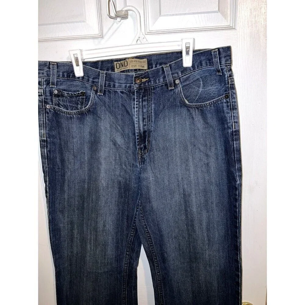 ond OLD NAVY DENIM Low Rise Bootcut Mens Dark Wash Jeans Sz 36x31